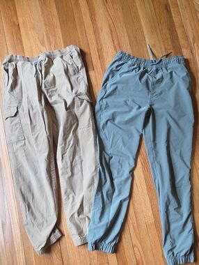 Place Kids Cargo Joggers in Tan and Blue-Green